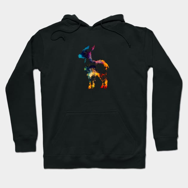 Baby Goat Silhouette #2 Hoodie by Butterfly Venom